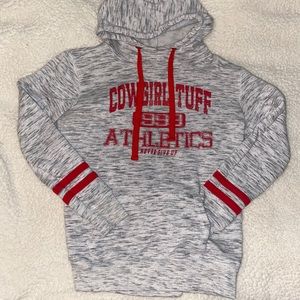 Cowgirl Tuff Mock Cowel Neck Hoodie - Small